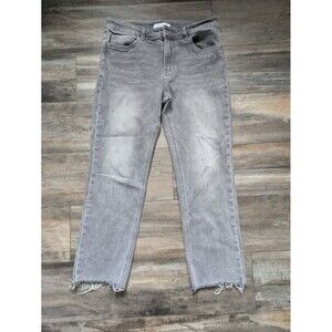 Vervet High Rise Cropped Flare Stretch Jean Women's 31 Light Gray Style T5922
